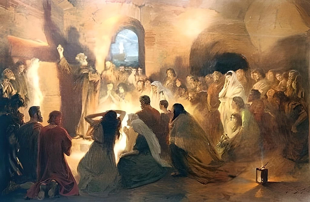 Quo Vadis - S. Pietro racconta il vangelo nelle catacombe, 1902